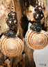 Boho Earrings, Dangle Earrings, Pearl Brown Shell